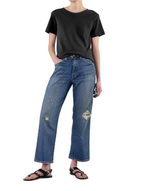 Nili Lotan Violette Blue Distressed Jeans